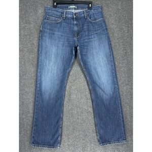 Lacoste Jeans Mens 34x32 Straight Leg Blue Denim 100% Cotton Preppy